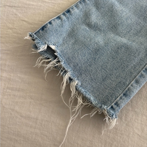 Pistola Light Wash Denim with Raw Hem and Distressed Details Vintage Feel Sz 28 - Picture 5 of 12